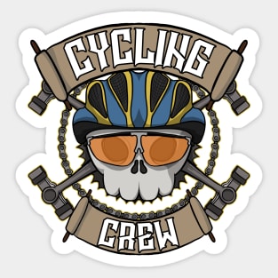 Cycling crew Jolly Roger pirate flag Sticker